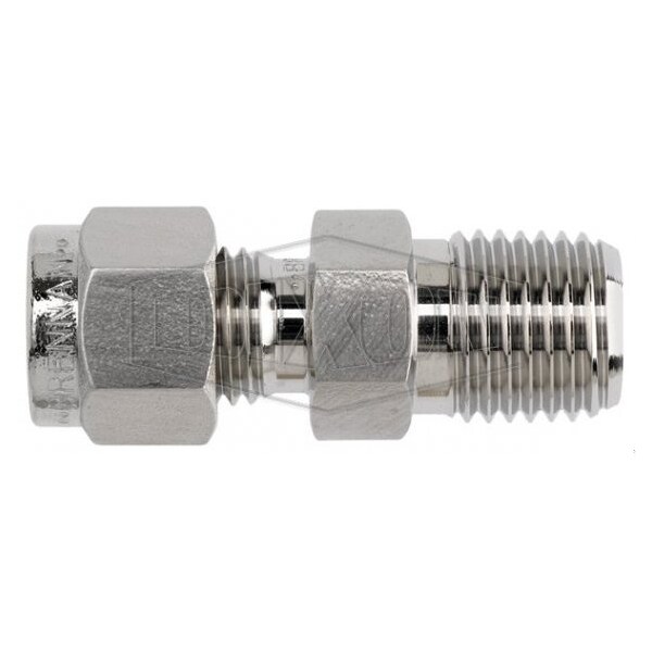 The Right Connection Instrumentation Connector, 3/4 x 1 in Nominal, Tube x MNPT End Style, 316 SS